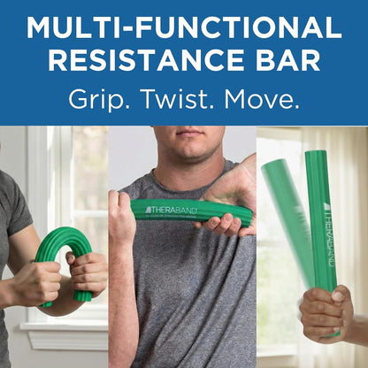 Flexbar Resistance Bar, Medium, Green Flex Therapy Bar for Physical Therapy, Wrist & Forearm Exercise Equipment, Non Slip Grip, Compact Design