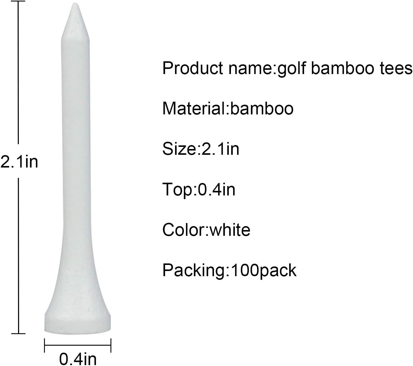 Bamboo/Wood Golf Tees 3-1/4" 2-3/4" 2-1/8" 100/50 Pcs Durable Multicolor Golf Tees Womens Mens Golf Accessories, Stable and Reliable, Reduce Friction Side Spin